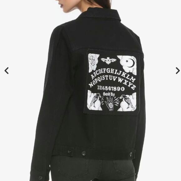 Hot Topic Ouija Board Bad Vibes Denim Jacket - Picture 1 of 11